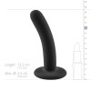 Czarne dildo do Strapon gładki penis na przyssawce 13,5 cm